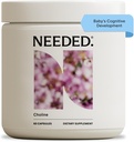 Trenger. Prenatal Choline for kognitiv utvikling - Choline Supplement Aids Baby Brain Development - Støtter sunn graviditet og metabolisme - tredjepart testet - 60 kapsler