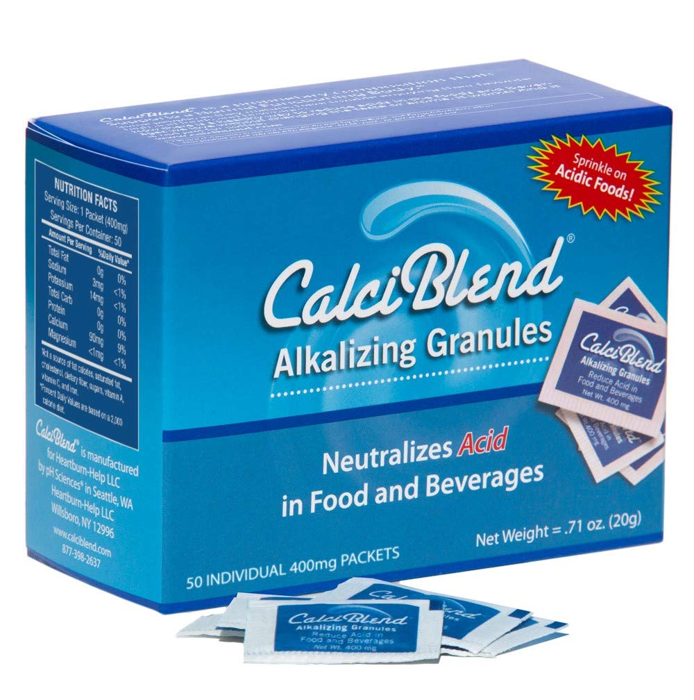 Alkalisering Granules 50 Pack Box - Mat og drikkesyre Reduser - Fremmer Digestiv og urinveistrakt helse, gjenoppretter elektrolytter, hjelpemidler pH-balanse - Naturlig, Sukker og kalorifri