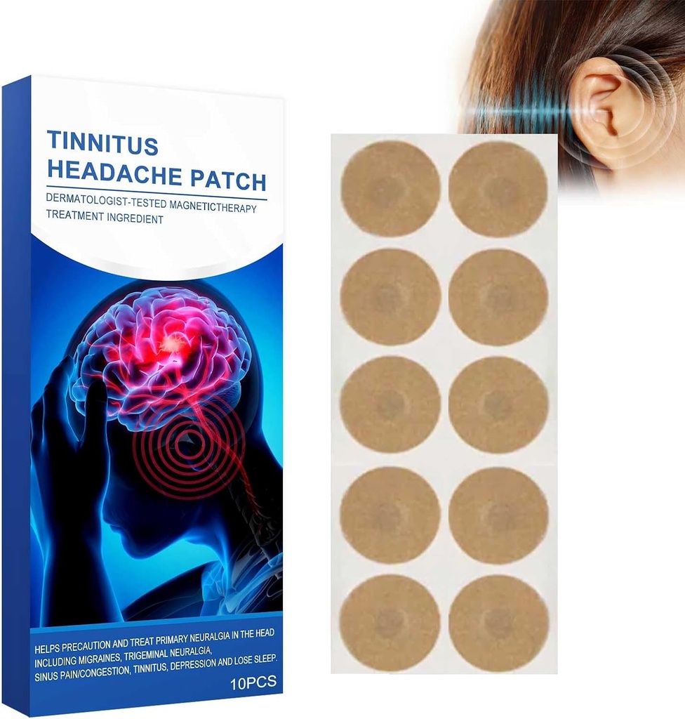 Tinnitus Patches, 10 PCer Ørelapper for Tinnitus, øresmerter Patch, hørsel Weaken, kløende øre / ikke-vevet stoff Patch (10PCS)