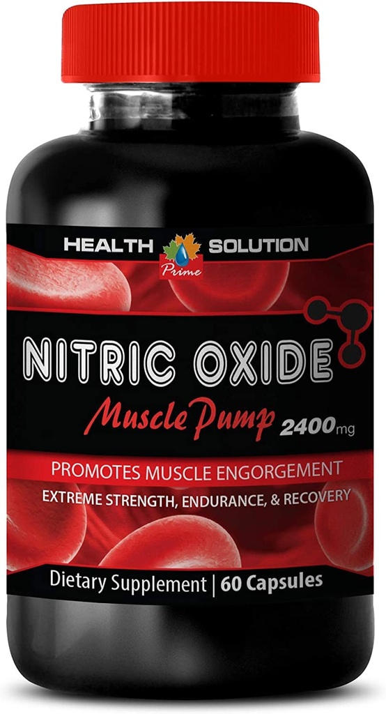 Muskelpumpe pre trening - Nitric Oxid 2400 mg Muskelpumpe, Ekstrem styrke - Nitric Oxid Supplements naturlige, Nitric Oxid Pills for menn, Nitric Oxid Booster for menn, Nitric Oxid, 1B 60 Kapsler