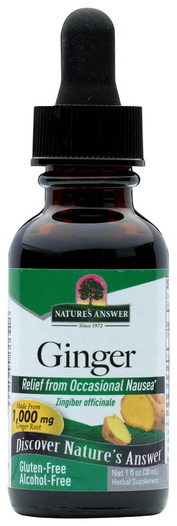 Naturens svar Alkoholfri Ginger Root, 1-Fluid Ounce | Inflammatory Support | Støtter Digestion