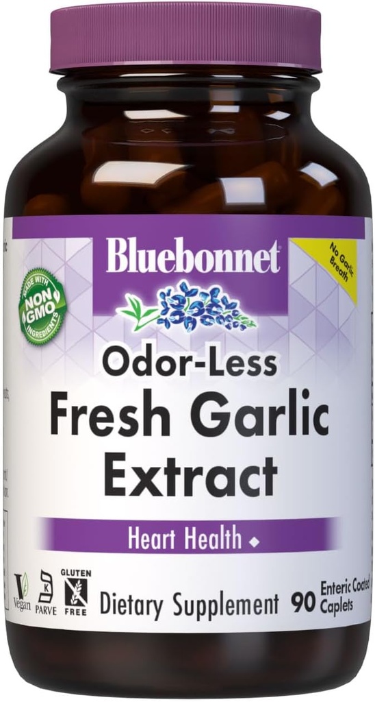 BlueBonnet standardisert fersk hvitløk ekstrakt supplement, 90 count