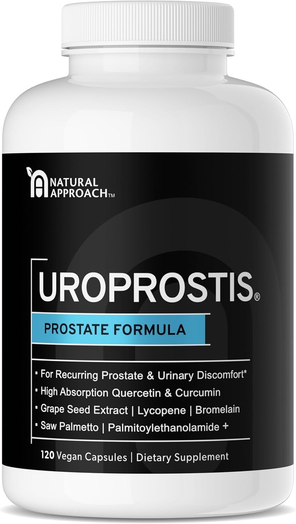 UROPROSTIS - høy potens prostata støttekompleks - Helseformel for prostatakomfort - 13 Ingredient blanding inkludert Sag Palmetto - Vegan & Glutenfri Premium Supplement - 120 Kapsler