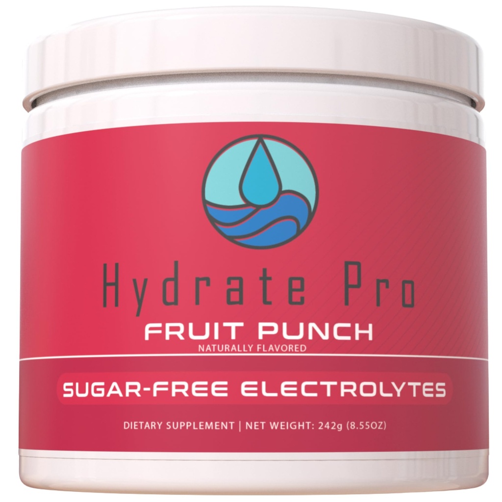 Sukkerfri Electrolyte pulver | 1000 mg høy-sodium elektrolyte kompleks | POTS støtte & Keto influensa Forebygging | 45 serverer naturlig hydrasjon (Fruit Punch)
