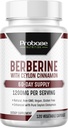 Probase Ernæring Berberine med kanelekstrakt - Glutenfri og vegansk - 120 kapsler - 1200 mg per servering