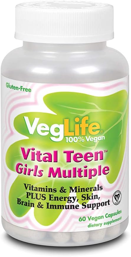 VegLife Vital Tenåring Jenter Flere Veg Cap, 60 greve