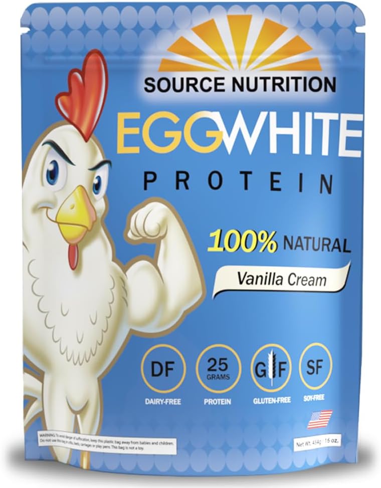 TradeKing 1 lb Egg Hvitt Protein pulver etter kilden ernæring - 25 gram protein, Bygge Lean Muscle, Dairy Free - Vanilla Cream