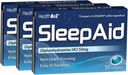 HealthA2Z® søvnhjelp | Diphenhydramin HCL 50 mg | Softgels | støtter dypere hvilelig søvn | 10 antall (pakke på 3)
