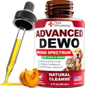 Naturlig Cat & Hunde Intestinal Defense - Herbal Broad Spectrum Cleanser - bidrar til å fjerne parasitter og toksiner - flytende medisin supplement til valper & kittens – UTI-støtte - laget i USA