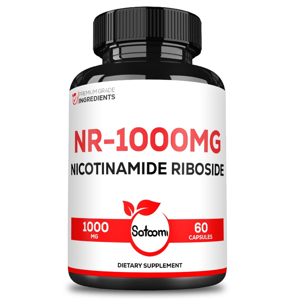 Satoomi NAD Nicotinamid Riboside - NR 1000mg Supplement - 60 greve i 30 dager