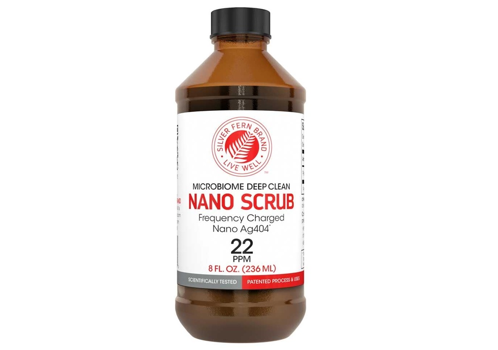 Nano Scrub by Silver Fern Merke - 1 flaske - 48 serveringer - Frekvens Aktivert Nano Ag4O4 - Flytende
