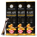 Himalayan Shilajit Honning Sticks for menn og kvinner - 75%+ Fulvic Acid & Trace Minerals - Rå Honning, Saffron & Himalayan Shilajit Resin - Stamina, ytelse og energi støtte - (Pack of 30)