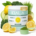 Kiala Ernæring Super Greens, Organisk Grønn pulver med Spirulina & Klorella for Digestion, Gut Helse, Immunitet, Energi, Glutenfri, Vegan, Sukkerfri, Spectra Blanding, Lemon Drop, 30 Serveringer