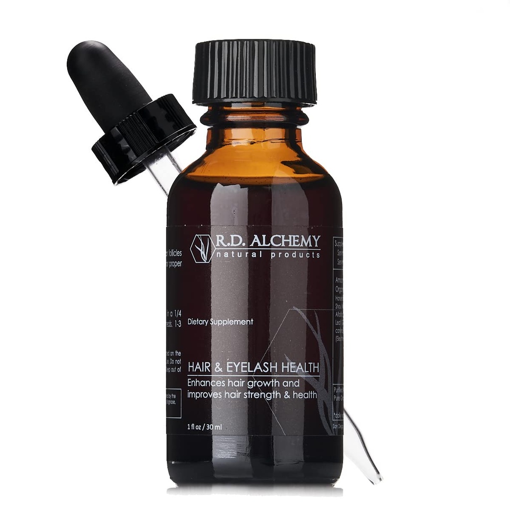 RD Alchemy - 100% naturlig og organisk hår helse og øye Lash ekstrakt - Forbedre hårvekst, helse og skinn mens redusere Split Ender, grå og hår tap - Lengde øye Lashes