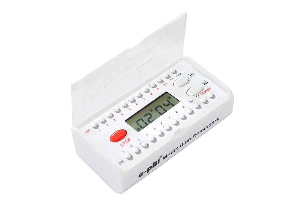 e-Pill 6 Alarm Pocket Timer - Pill, Vitamin og medisinsk medisinpåminnelse - lett å høre og sette