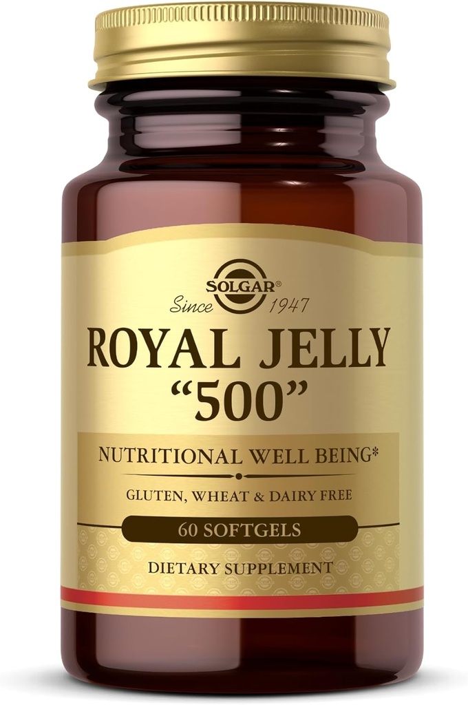 Solgar Royal Jelly "500" - 60 Softgels - Glutenfri, Dairy Free - 60 Serveringer