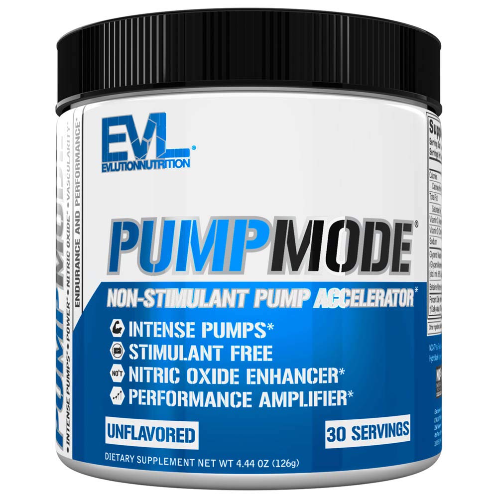 EVL PumpMode Nitric Oxid Supplement - Nitric Oxid Booster Pump Før Trening pulver med glykerol og Betain for muskel gjenoppretting vekst og utholdenhet - Stim gratis pre trening Drink (uovertruffen)