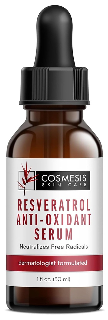 Resveratrol Anti-Oxidant Serum - Combat Aging med antioksidanter fra Tea Polyfenoler & Resveratrol - 1 fl oz - Cosmesis
