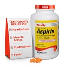 TIME-CAP LABS, INC. Tidlig regelmessig styrke Aspirin 325mg - 1000 Enteriske belagte tabletter - smertefri for mindre smerter og smerter, feber reduserer - laget i USA