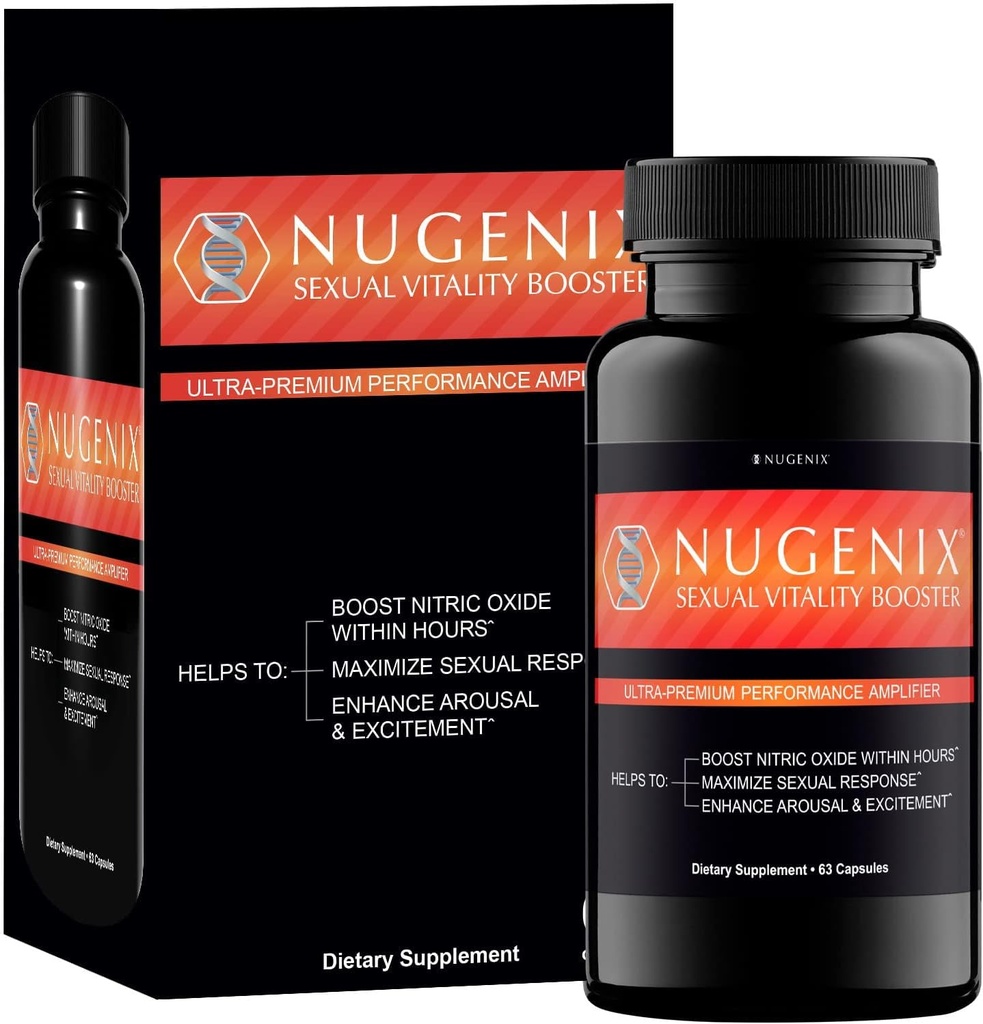 Nugenix Seksual Vitality Booster - Ultra Premium ytelse forsterker for menn - Nitric Oxid Supplement, 63 kapsler