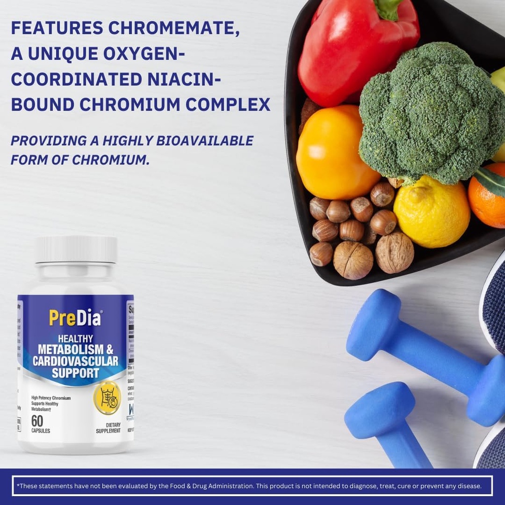 PreDia - sunn metabolisme og kardiovaskulær støtte helse - (Chromium 200mcg)