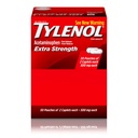Tylenol Extra styrke Acetaminophen Caplets, 500 mg, smertelindring og feber Reduserer for hodepine, ryggsmerter, tannsmerter, Menstruell Cramps & Smerte, Reisevennlig emballasje, 2-kaptelpouches, 50 greve