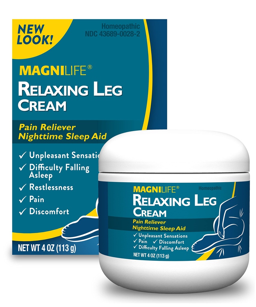 MagniLife Avslappende benkrem, Restless Bens, Deep Penetrerende Tema for smerte, naturlig Soothe Cramping, Discomfort og Tossing med lavender og magnesium - 4oz
