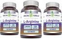 Amazing Formler L-Arginin Supplement | 1000 Mg Per Serving | Tabletter | Aminosyre Supplement for kvinner og menn | Ikke-GMO | Glutenfri | laget i USA (120 greve | 3 pakke)