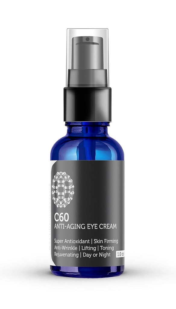 C60 Anti-Aging Eye Cream 30ml med Matrixyl 3000, Tripeptid-5, Hydrating Botanisk Hyaluronsyre og vitamin C for menn og kvinner laget med organiske ingredienser