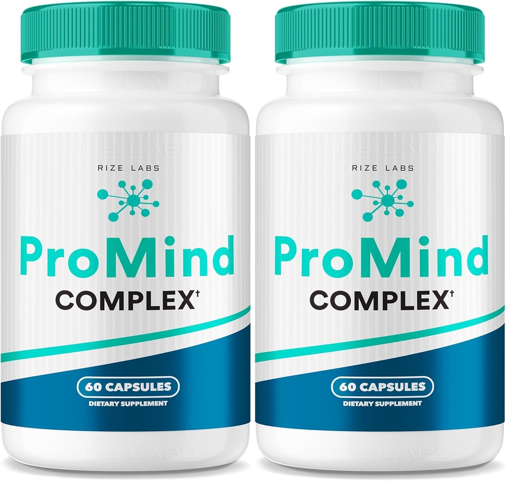 Rize labs ProMind Complex Supplement, Organic Memory Supporting Formula, ProMind Complex å styrke hjernen, ProMind Complex Brukt til å øke minnet, Pro Mind anmeldelser (120 Kapsler) (Pack of 2)