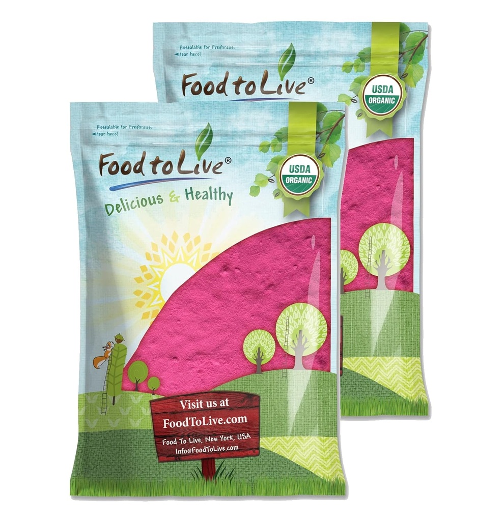 Organic Dragon Fruktpulver, 16 pund - Ikke-GMO, Raw Pitahaya, Vegansk, bulk, inneholder Maltodextrin