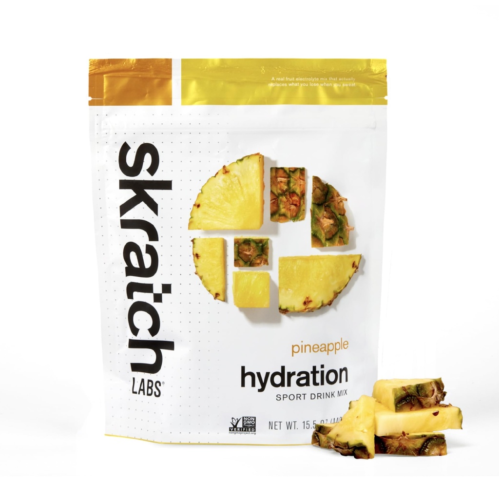 Skratch Labs Hydration Powder | Sportsdrikk Blande | Elektrolytter pulver for trening, utholdenhet og ytelse | Pineapple | 20 serveringer | Ikke-GMO, Vegan, Kosher