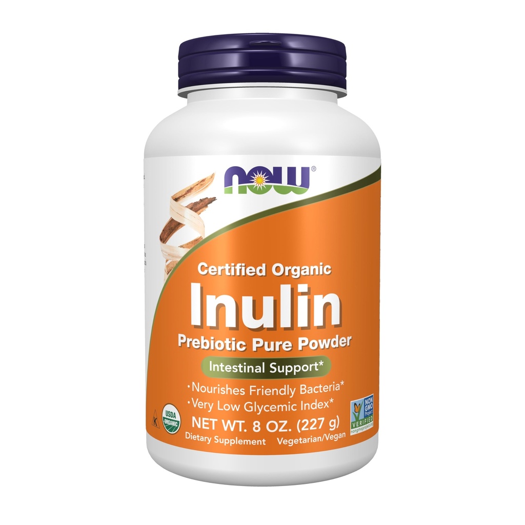 Nå Mattilskudd, Inulin Prebiotic Puder, Certified Organic, Non-GMO Project Verifisert, Intestinal Support*, 8-Ounce