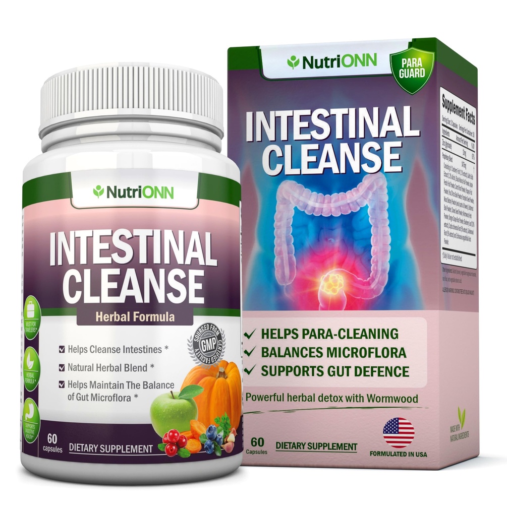 Intestinal rensing - Alle naturlige Herbal Detox formel - Full 10-dagers Detox program - Wormwood, Cranberry, Paul D'Arco, GoldenSeal, Hvite, Svart Walnut Hull, Echinacea og 10 andre naturlige ingredienser