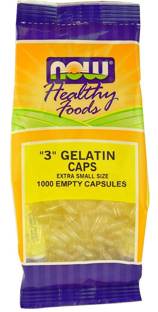 NU Matvarer - Gelatin Tomme Kapsler '3' Størrelse (ekstra liten størrelse) - 1000 Gelcaps