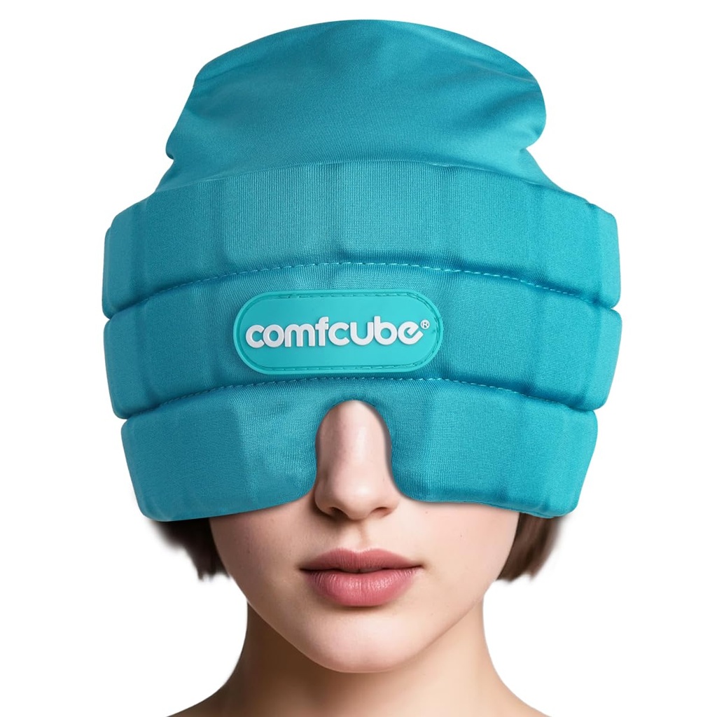 Migrain og hodepine Relief Ice Cap, 2 timers lang varetid kald terapi bæres og vaskes form feste ishatt for sinus og stress relief, puffe øyne, alvorlige migrainer, Chemo