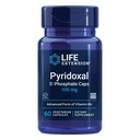 Life Extension Pyridoxal 5'-Phosphate Caps—Vitamin B6, 100 mg, Bioaktiv B6 for kardiovaskulær, nyre- og nervehelse— Glutenfri, ikke-GMO, vegetarisk-60 vegetariske kapsler