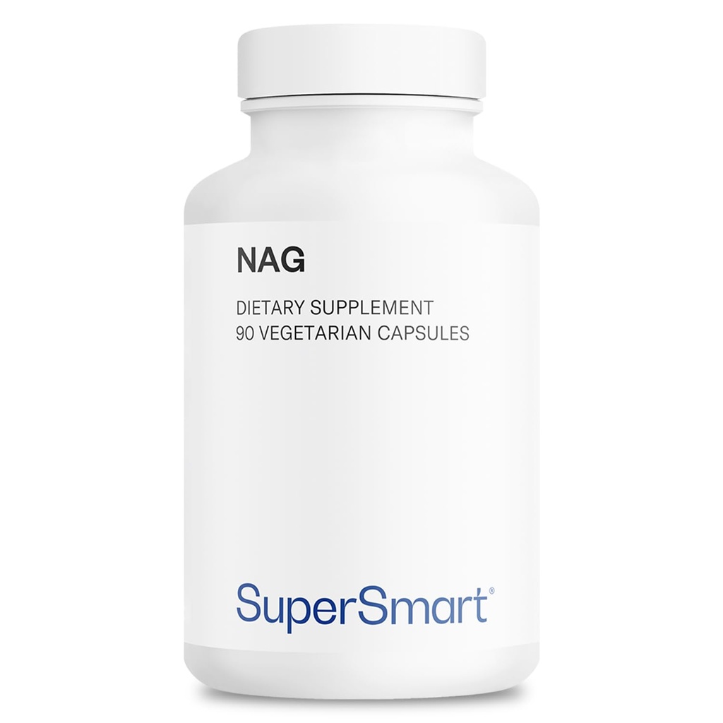 Supersmart - NAG Supplement 1500mg per dag (N-Acetyl glucosamine) - høy absorpsjon glucosamin Sulfat | Ikke-GMO & Glutenfri - 90 vegetariske kapsler
