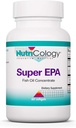Nutricology Super EPA - Omega 3 Supplement, Fish Oil Concentrate, EPA, DHA, Omega 3 Fettsyrer, Sustainable-kildede ansjovies, Softgels - 60 greve