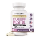 Swiss Activa+ Labs Myo Inositol Supplement & D-Chiro Inositol Supplement - Premium Hormon Balance for kvinner og PCOS Supplement - Regulere Menstruell Syklus - Ovarian Support - 30 dagers levering