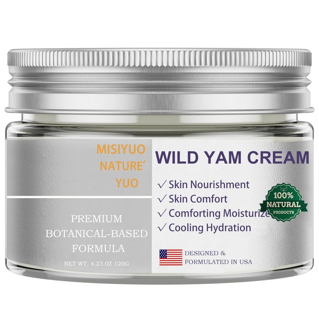 Organic Wild Yam Cream for kvinner - Soothing hudkomfort, naturlige ingredienser, 120g