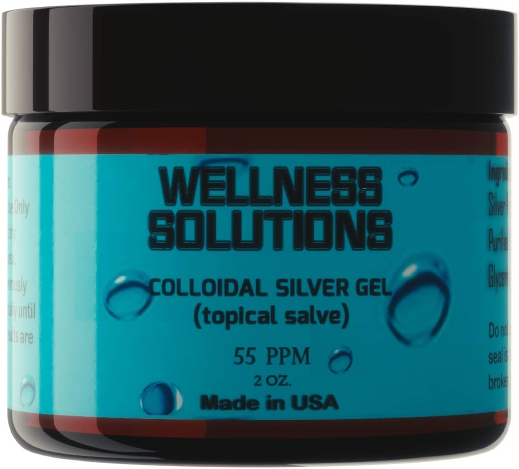 Colloidal Silver Gel - Wellness løsninger - Topical Gel - Vegan & Glutenfri - 2 oz.-L8