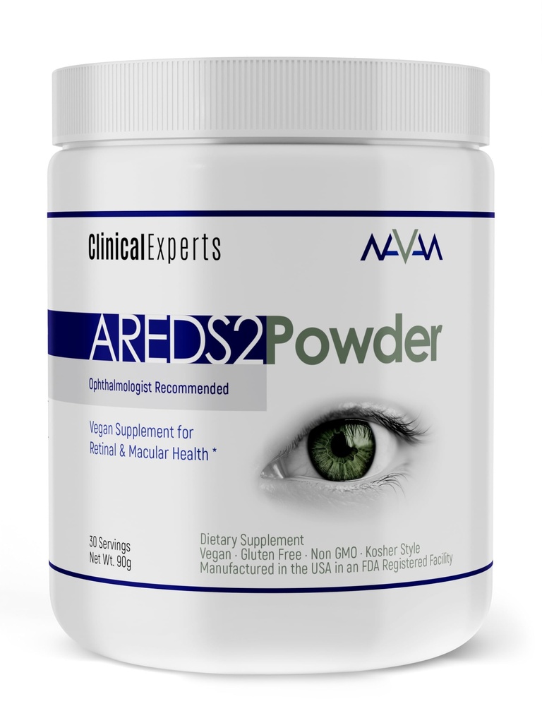 Navan Arder 2 pulver for dem som ikke kan konsumere tabletter eller Softgels - Øyevitaminer og mineraler - Lens Klarhet og Retina Helse av kliniske eksperter, Lutein, Zeaxanthin & Zink Kosher Style, 30 Services