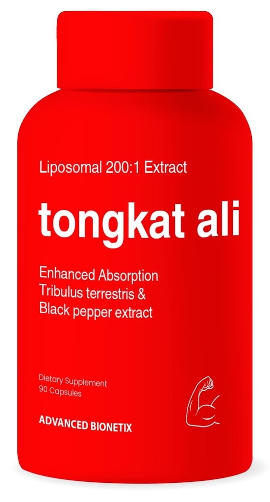 Liposomal Longjack Tongkat Ali ekstrakt kapsler 200x styrke | 200.000 mg | styrke, kjøre, ytelse og muskelmasse