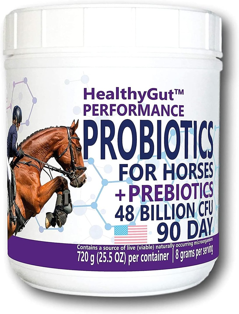 HealthyGutTM Probiotika for hester Diett Supplement, Naturlig Digestive System Performance Formula (90 dager)