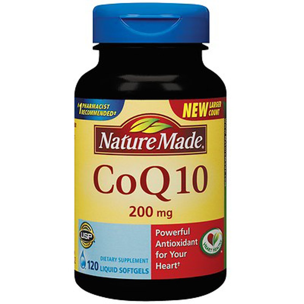 Natur laget CoQ10 naturlig oransje 200 mg - Diett Supplement 120 Softgels