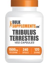 BulkSupplements.com Tribulus Terrestris Kapsler - Herbal Supplement, Tribulus Terrestris 1500mg - Glutenfri, 2 Kapsler per servering, 240 Count (Pack of 1)