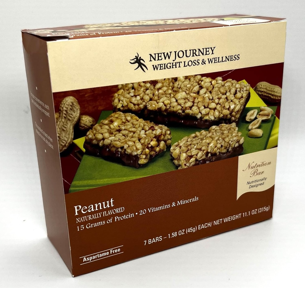 Peanut Bar - Ny reise vekttap og velvære - høyproteinmåltid utskifting ernæringsbar (7 barer/boks)