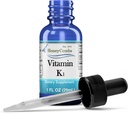 Vitamin K1 flytende dråper - laget i USA - Naturlig høy potens Phylloquinon for menn, kvinner, barn og nyfødte bra for mørke underøyssirkler - bulk størrelser også tilgjengelig