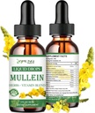 Mullein Drops for Lungs, Kraftig Lung Cleanse Detox for røyker, organisk mullein og klorofyll Drops for Lungs, Mullein Leaf Extract for Lung & Bronchia , Responsiv helse, immunforsterkning 2 FL / OZ
